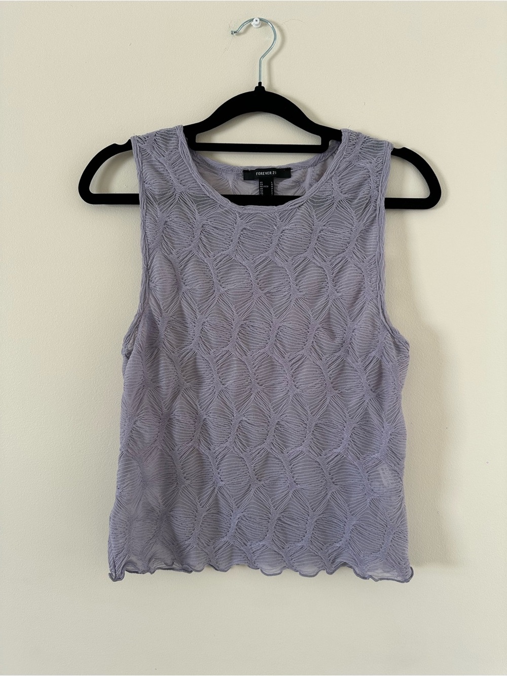 Forever 21 Lavender Textured Knit Tank Top